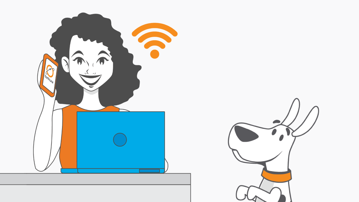 Earthlink employee and dog